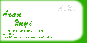 aron unyi business card